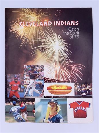1976 Cleveland Indians Baseball Catch the Spirit of ‘76 Schedule Brochure