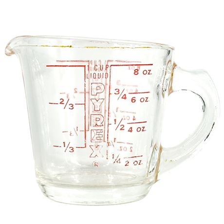 Vintage Pyrex 8oz Glass Measuring Cup