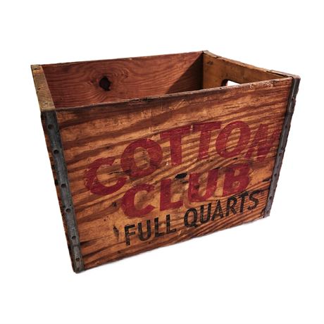 Vintage "Cotton Club" Wood Crate Advertisement
