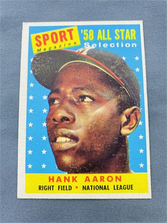 1958 Topps Hank Aaron All Star Card