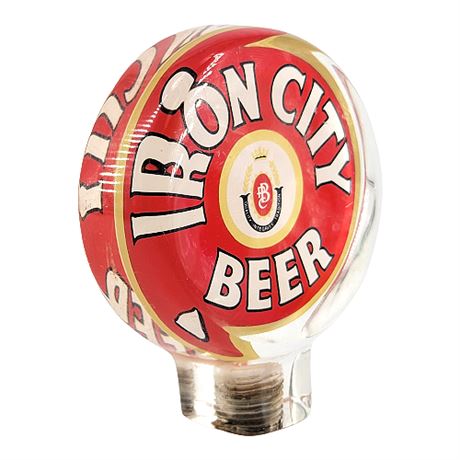 Vintage Iron City Beer Acrylic Tap Handle