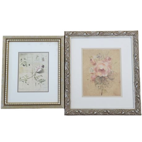 Framed Floral Prints - Lot of 2