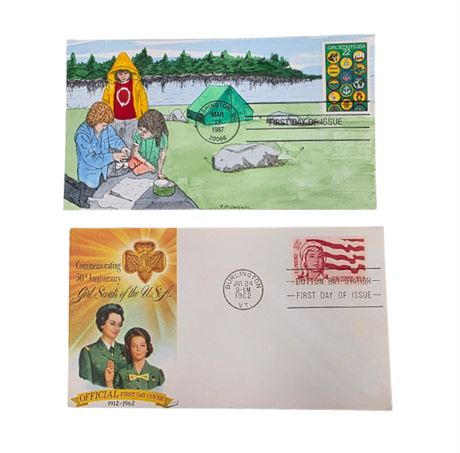 FDC 1962 & 1987 Girl Scouts of the USA