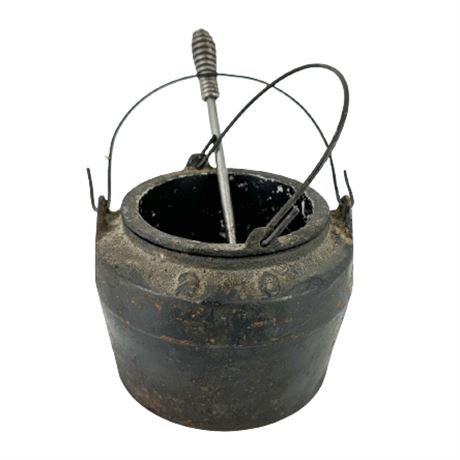 Antique Cast Iron Smelting Pot