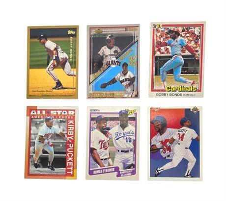Barry Bonds & Kirby Puckett Lot of Cards