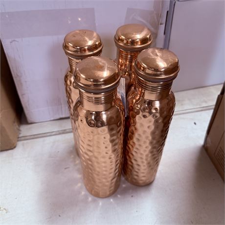 4 New Copper Water Bottles