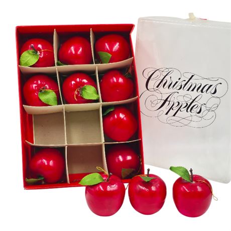 VTG Sears "Christmas Apples" Large Ornaments