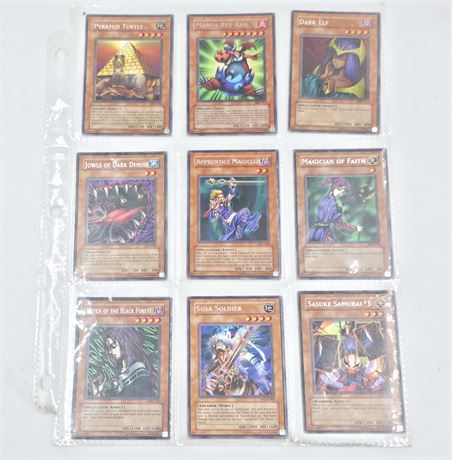 1996 Yu-gi-oh! cards, Lot of 9
