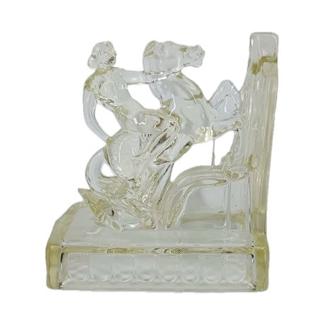 Art Deco 1940s H.R. Haley Glass Co. Lady Godiva Bookend