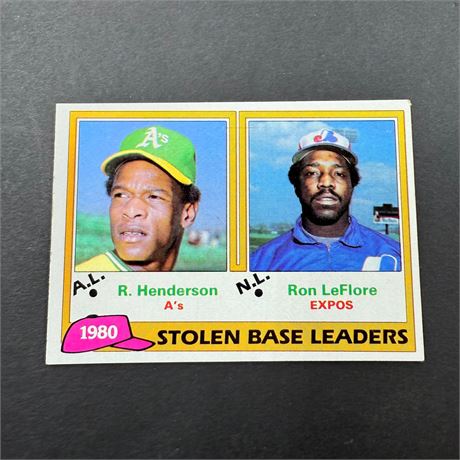 1981 Topps Rickey Henderson SB Ldr #4