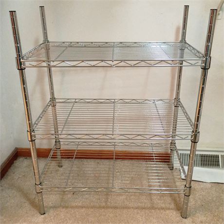 3-Shelf Metal Rack 23x13x30"