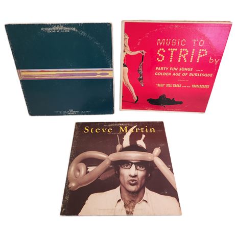 Large Vintage Vinyl Record Lot, 12"