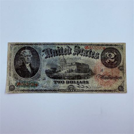 1869 $2 Treasury Note