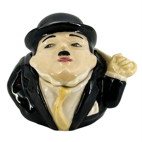 Charlie Chaplin Ceramic "Face Pot" by Artist Kevin Francis