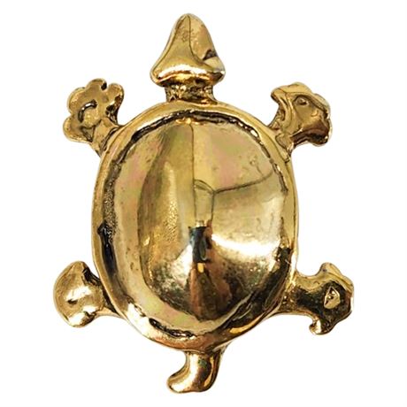 Vintage Abstract Minimalist Turtle Brooch