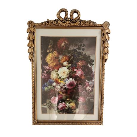 Framed Floral Decorative Art Print