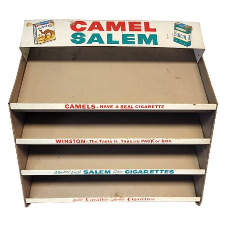 Vintage Metal Cigarette Store Display Shelf
