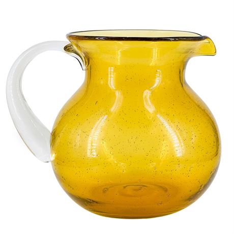 Vintage Hand Blown Glass Pitcher