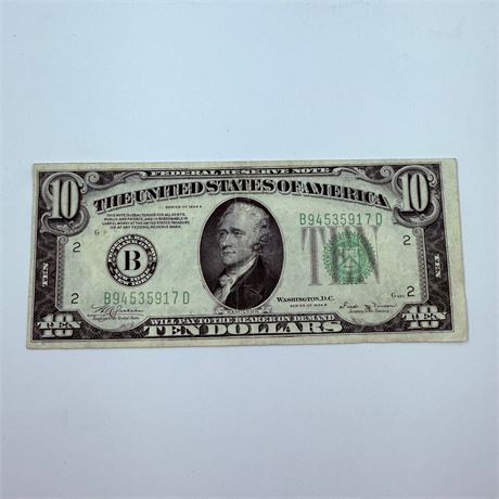 XF 1934 $10 Bill