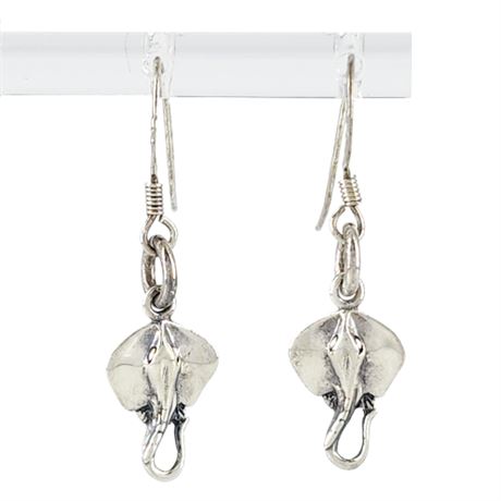 Sterling Silver Stingray Earrings