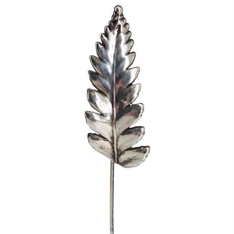Vintage Silver Plated Fern Leaf Stick Pin
