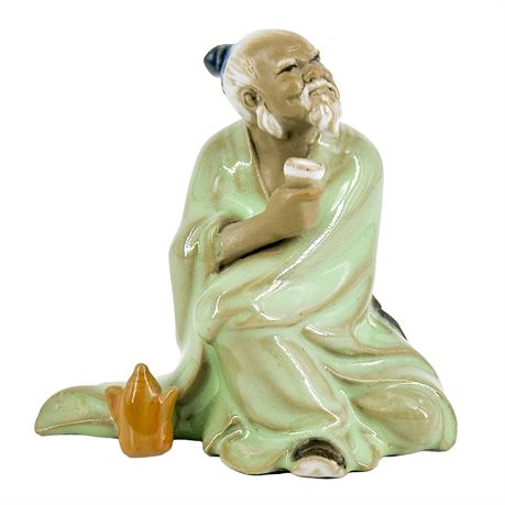 Vintage Chinese Shiwan Mudman Pottery Figurine