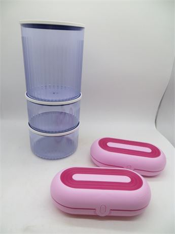 NEW VINTAGE TUPPERWARE OVAL STUFFABLE ORGANIZERS &