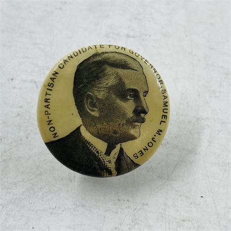 1896 Samuel Jones For Governor of Ohio Button