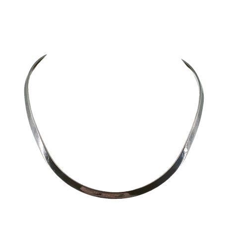925 Sterling Silver Rigid Collar Necklace Choker