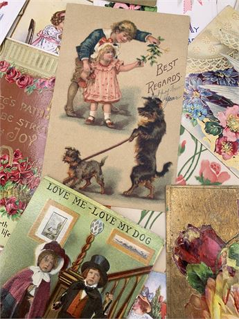 40 Antique to Vintage Birthday Greetings & Best Wishes Postcards