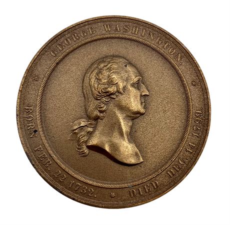Vintage Brass Presidential George Washington Restrike Medal