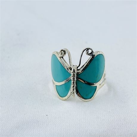 4.5g Sterling Butterfly Ring Size 9.5