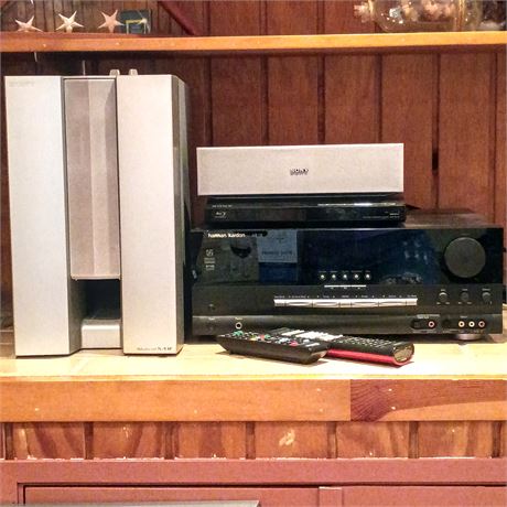 Sony & Harman Kardon Home Theater Audio System with Speakers and Blu-ray Player