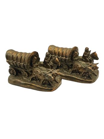Covered Wagon Bookends
