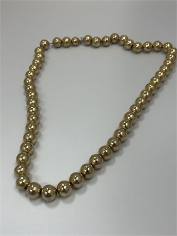 Heavy metal beads necklace