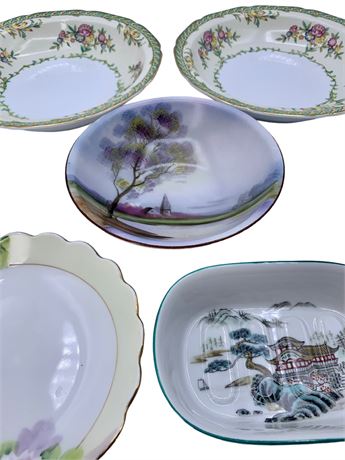 5 pc Vintage Noritake & Asian Porcelain Pieces