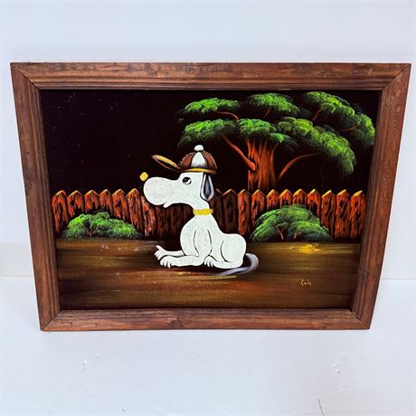 Midcentury Velvet Painting