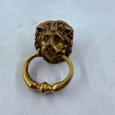 Brass Lion Head Door Knocker