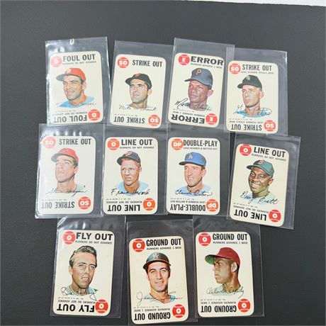 11x 1968 Topps Game Cards