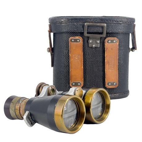 Antique Emil Busch Fernglas 08 WWI German Infantry Binoculars