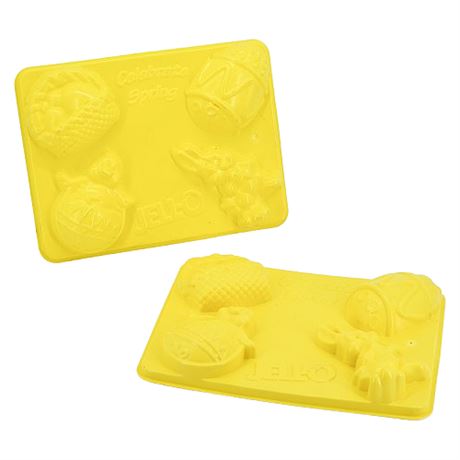 Pair Vintage Jell-o Celebrate Spring Molds