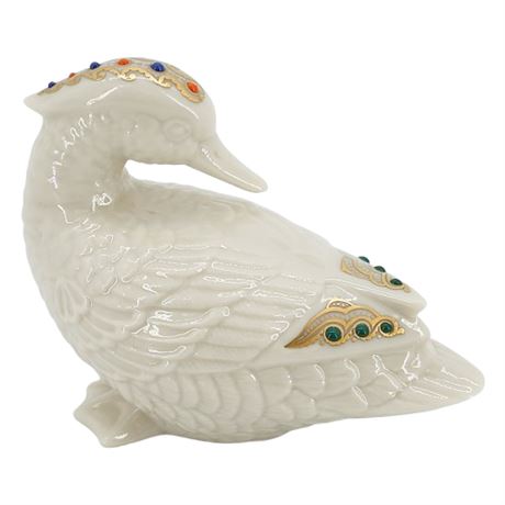 Vintage 1992 Lenox China Jewels Duck Figurine, 2 of 2
