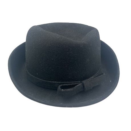 Amanda Smith Black 100% Wool Italian Hat