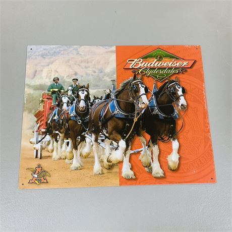 Budweiser 12.5x16” Metal Retro Sign