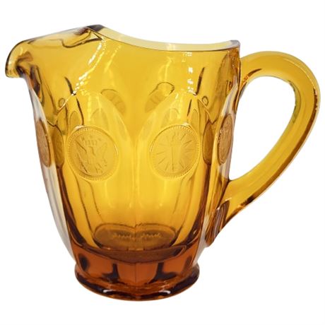 Vintage Fostoria "Coin Amber" Pitcher