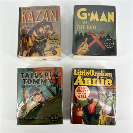 Lot of Vintage Big Little Books Tailspin Timmy, G Man & Others