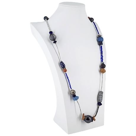 Vintage Artisan Made Multi-Bead Necklace