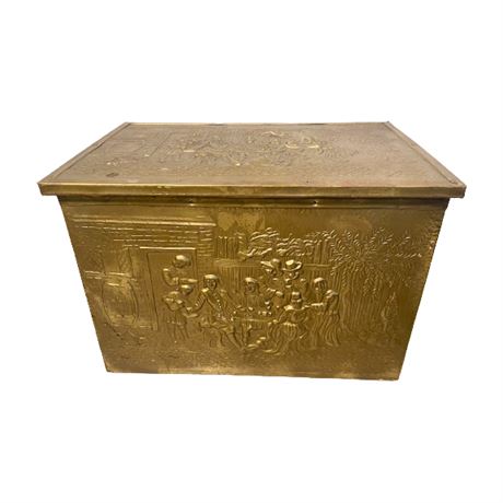 Vintage Brass Embossed Chest