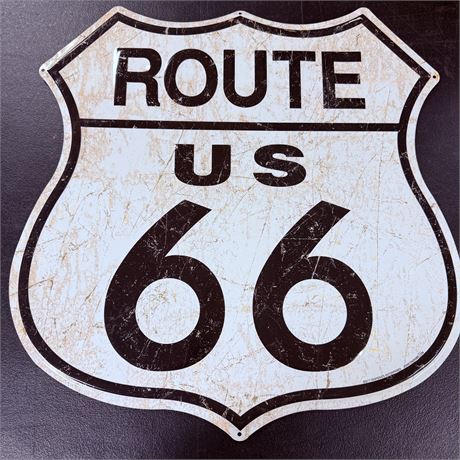 Route 66 23x23” Metal Retro Sign