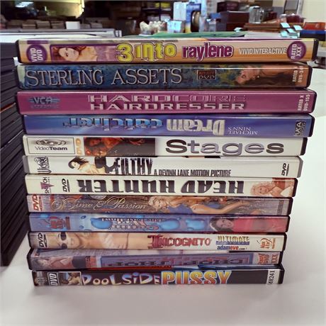 12 Adult DVDs